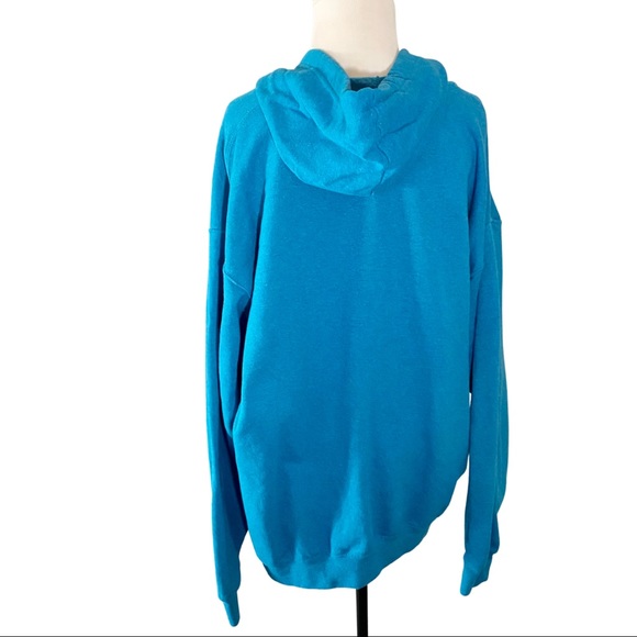 EverSoft Fleece Full Zip Hoodie Jacket Aqua Blue- Unisex - Picture 5 of 7